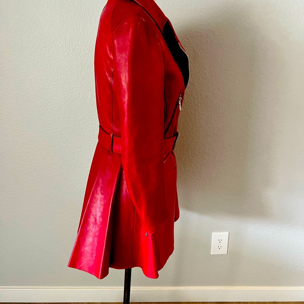 Red Miu Miu leather jacket with tags